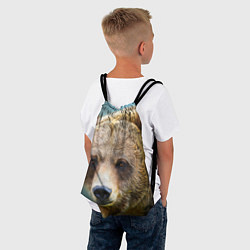Рюкзак-мешок Русский бурый медведь, цвет: 3D-принт — фото 2