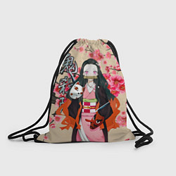 Рюкзак-мешок Незуко Камадо под сакурой, цвет: 3D-принт