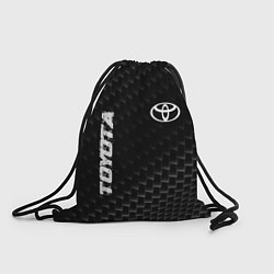 Рюкзак-мешок Toyota карбоновый фон, цвет: 3D-принт