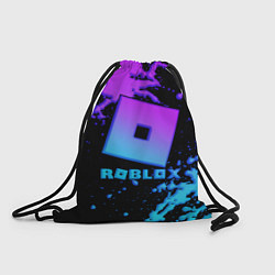 Рюкзак-мешок Roblox logo neon gradient, цвет: 3D-принт