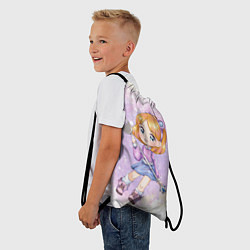 Рюкзак-мешок Девочка аниме, цвет: 3D-принт — фото 2