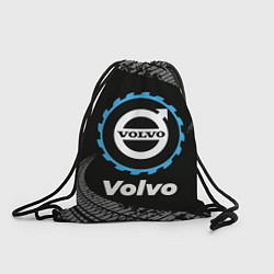 Рюкзак-мешок Volvo в стиле Top Gear со следами шин на фоне, цвет: 3D-принт
