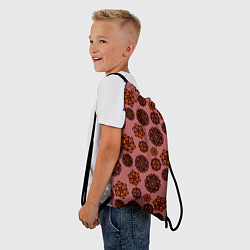Рюкзак-мешок Мандалы на сливовом фоне, цвет: 3D-принт — фото 2
