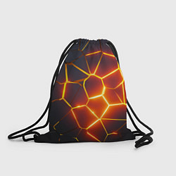 Рюкзак-мешок Огненные трещины, цвет: 3D-принт