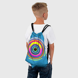Рюкзак-мешок Гипнотические окружности, цвет: 3D-принт — фото 2