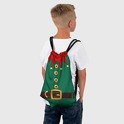 Рюкзак-мешок Новогодний гномик - костюм, цвет: 3D-принт — фото 2