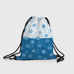 Рюкзак-мешок Снежинки день - ночь, цвет: 3D-принт