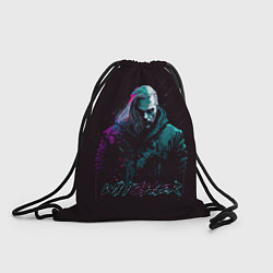 Рюкзак-мешок Ведьмак в неоновом стиле, цвет: 3D-принт