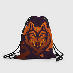 Рюкзак-мешок Голова рыжего волка, цвет: 3D-принт
