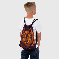 Рюкзак-мешок Голова рыжего волка, цвет: 3D-принт — фото 2