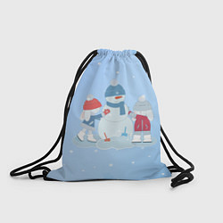 Рюкзак-мешок Самый лучший снеговик, цвет: 3D-принт