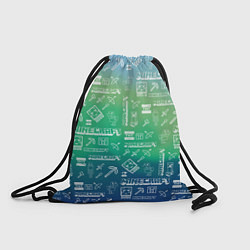 Рюкзак-мешок Майнкрафт символы на потертом фоне, цвет: 3D-принт