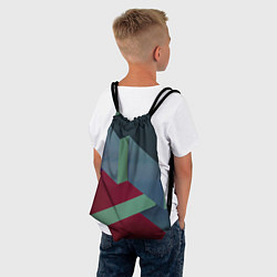 Рюкзак-мешок Геометрическое наложение кубов и фигур, цвет: 3D-принт — фото 2