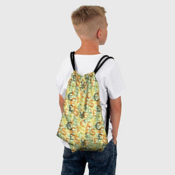 Рюкзак-мешок Денежные знаки, цвет: 3D-принт — фото 2