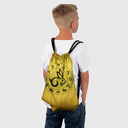 Рюкзак-мешок Черный кролик и знаки зодиака, цвет: 3D-принт — фото 2