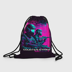 Рюкзак-мешок Cs Go neon, цвет: 3D-принт