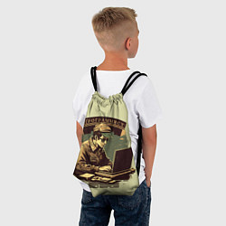 Рюкзак-мешок Программист в винтажном стиле, цвет: 3D-принт — фото 2