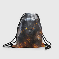 Рюкзак-мешок Воинственный кот, цвет: 3D-принт