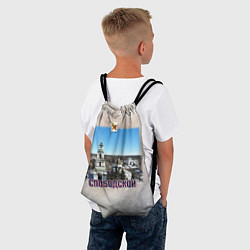 Рюкзак-мешок Слободской - колокольня и Соборная площадь зимой, цвет: 3D-принт — фото 2
