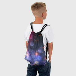 Рюкзак-мешок Поп арт неоновые звезды космического неба, цвет: 3D-принт — фото 2