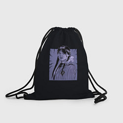 Рюкзак-мешок Wednesday purple art, цвет: 3D-принт