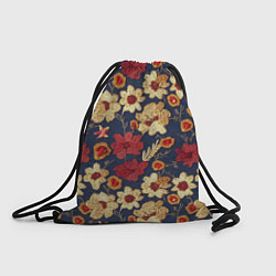 Рюкзак-мешок Эффект цветочной вышивки, цвет: 3D-принт