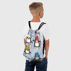 Рюкзак-мешок Смешные пингвины, цвет: 3D-принт — фото 2