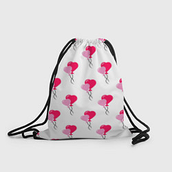 Рюкзак-мешок Шарики-сердечки на День Влюбленных, цвет: 3D-принт