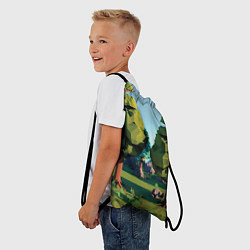 Рюкзак-мешок Воксельный лес, цвет: 3D-принт — фото 2