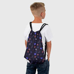 Рюкзак-мешок Паттерн с сердечками и цветами, цвет: 3D-принт — фото 2