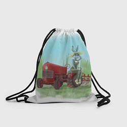 Рюкзак-мешок Зайка на тракторе, цвет: 3D-принт