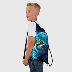 Рюкзак-мешок Кот космонавт и звезды, цвет: 3D-принт — фото 2