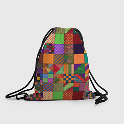 Рюкзак-мешок Разноцветные лоскуты от нейросети, цвет: 3D-принт