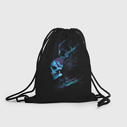 Рюкзак-мешок Blue skeleton with horns, цвет: 3D-принт