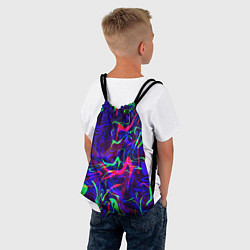 Рюкзак-мешок Неон: яркие линии, цвет: 3D-принт — фото 2