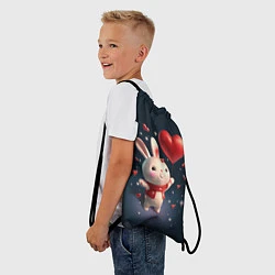 Рюкзак-мешок Кролик с шариком, цвет: 3D-принт — фото 2