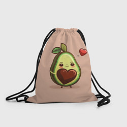 Рюкзак-мешок Влюбленная авокадо - парные, цвет: 3D-принт