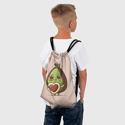 Рюкзак-мешок Влюбленный авокадо - парные, цвет: 3D-принт — фото 2