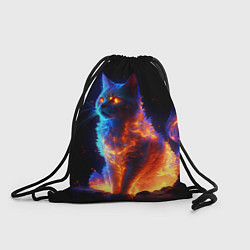 Рюкзак-мешок Огненная кошка, цвет: 3D-принт
