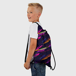 Рюкзак-мешок Глитч полосы, цвет: 3D-принт — фото 2