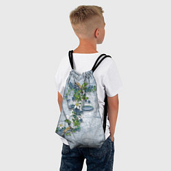 Рюкзак-мешок Синицы на ветке, цвет: 3D-принт — фото 2