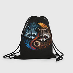 Рюкзак-мешок Инь-янь еноты, цвет: 3D-принт