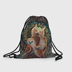 Рюкзак-мешок Семейство лунных сов, цвет: 3D-принт