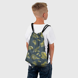 Рюкзак-мешок Лимоны в карандаше на сером фоне, цвет: 3D-принт — фото 2