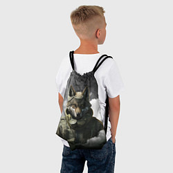 Рюкзак-мешок Волк в форме, цвет: 3D-принт — фото 2