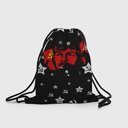 Рюкзак-мешок Ленин на фоне звезд, цвет: 3D-принт