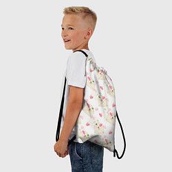 Рюкзак-мешок Конверты с сердечками - паттерн, цвет: 3D-принт — фото 2