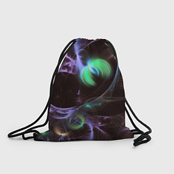 Рюкзак-мешок Магические фиолетовые волны и цветные космические, цвет: 3D-принт
