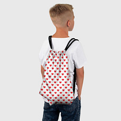 Рюкзак-мешок Сердечки - паттерн, цвет: 3D-принт — фото 2