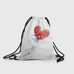 Рюкзак-мешок Леденец сердечко, цвет: 3D-принт